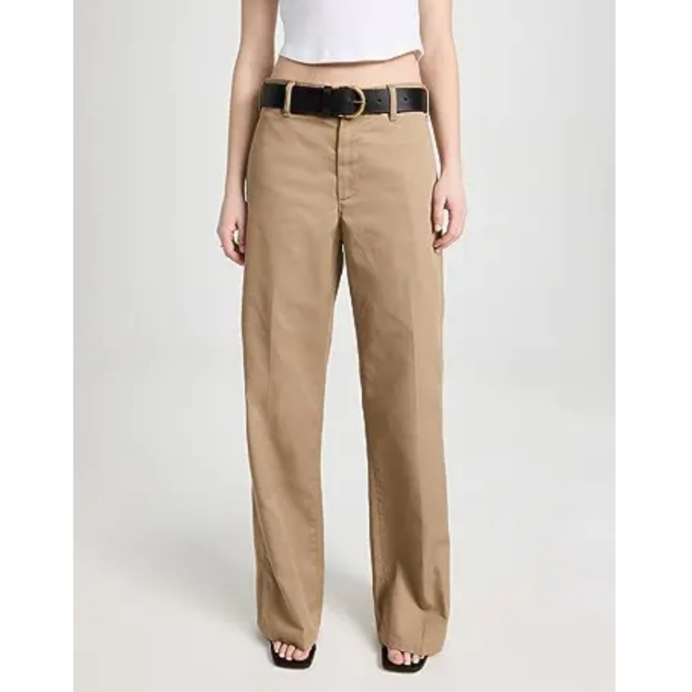Re/Done Khaki Super Wide Leg Trouser